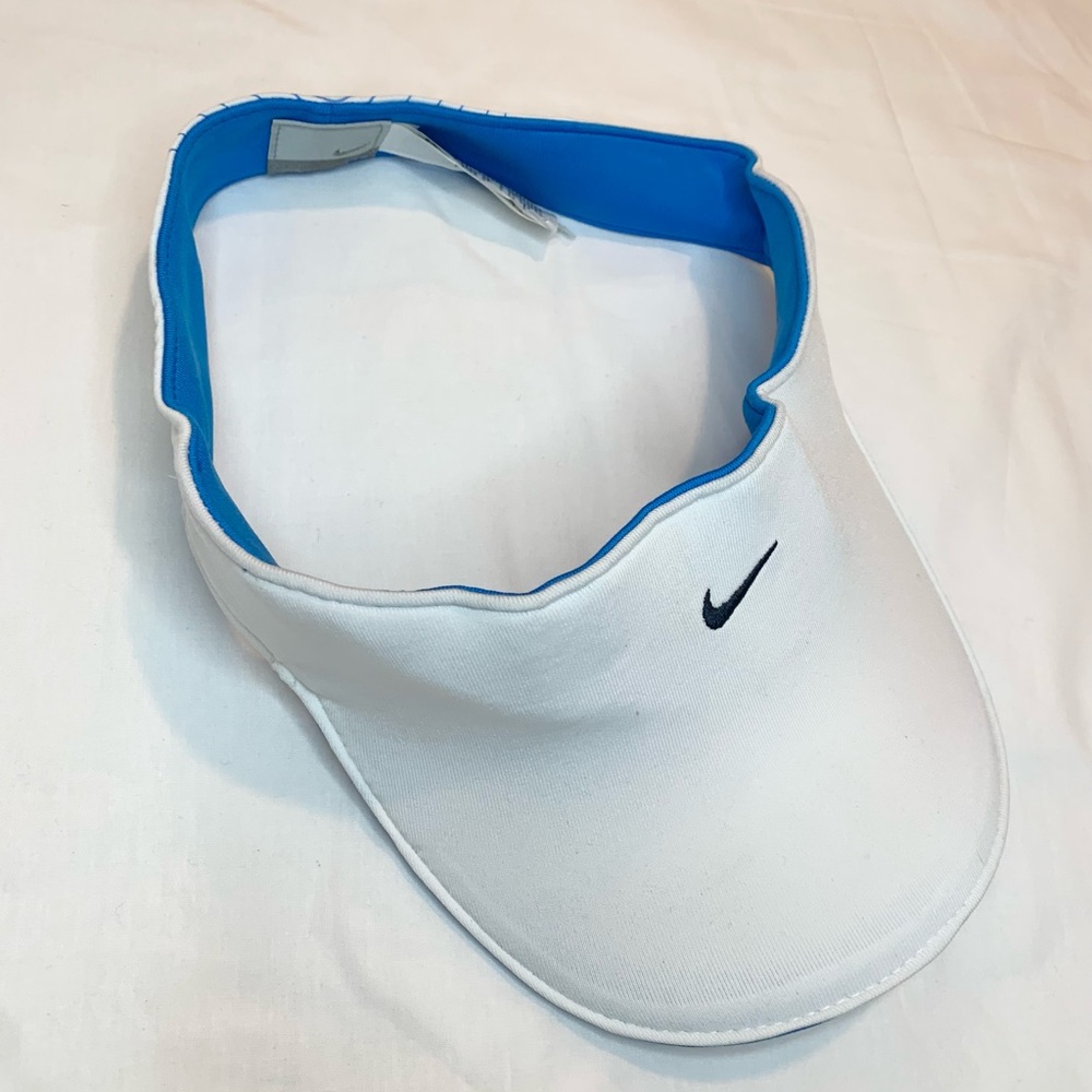 Nike Air Max Visor Blue White Logo Unisex One Size Tennis Golf